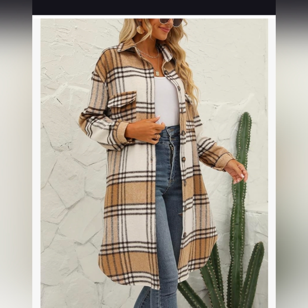 Women's long shacket. Brand new.